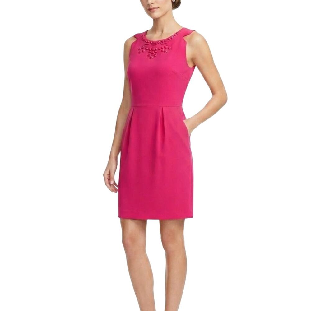 Y2k Vintage Esley Hot Pink Barbie Core Formal Midi Dress Medium